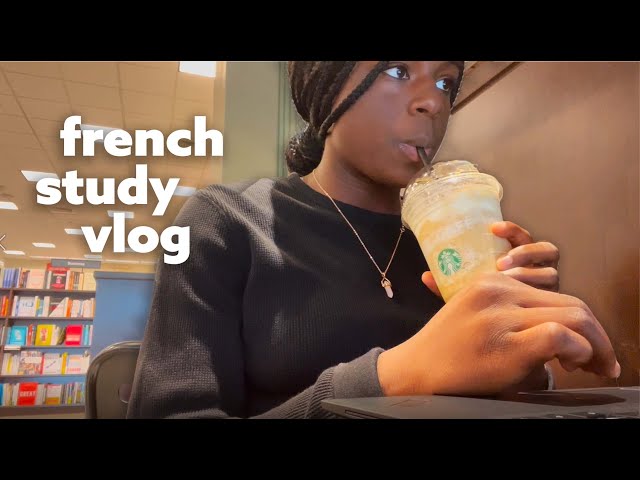 how I self-study french as a beginner🇫🇷🥖 | french study vlog