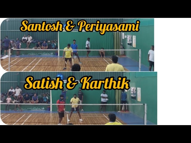 4th - PS Tournament - 23/FEB- Satish & Karthik Vs Periyasami Santosh #badmintoncompetition #coach