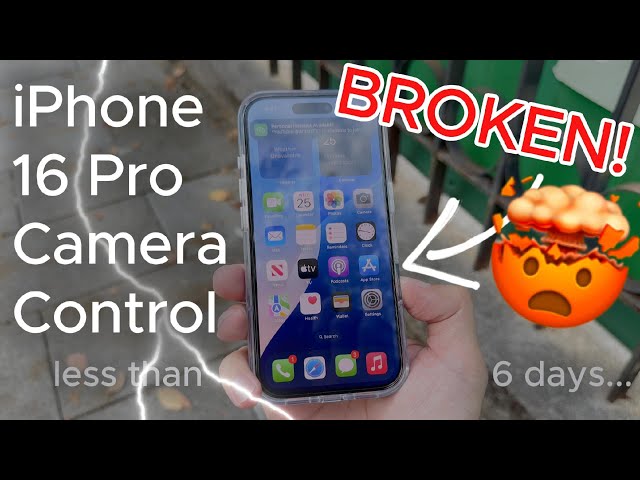 iPhone 16 Pro Camera Control Button BROKEN less than 6 days! WHY APPLE WHY 😭Fails Frustration Ensues