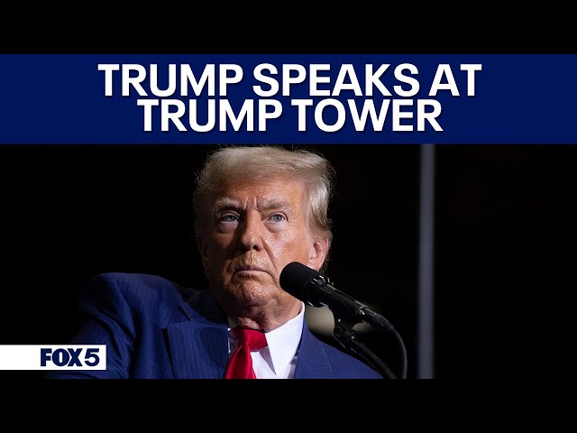 Trump speaks at Trump Tower