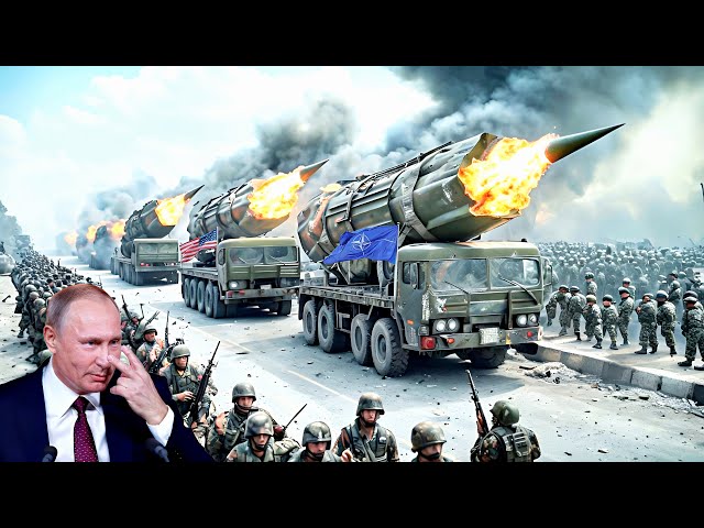 Today! A NATO and US convoy carrying 8,500 missiles to Kursk was destroyed by Russian forces.