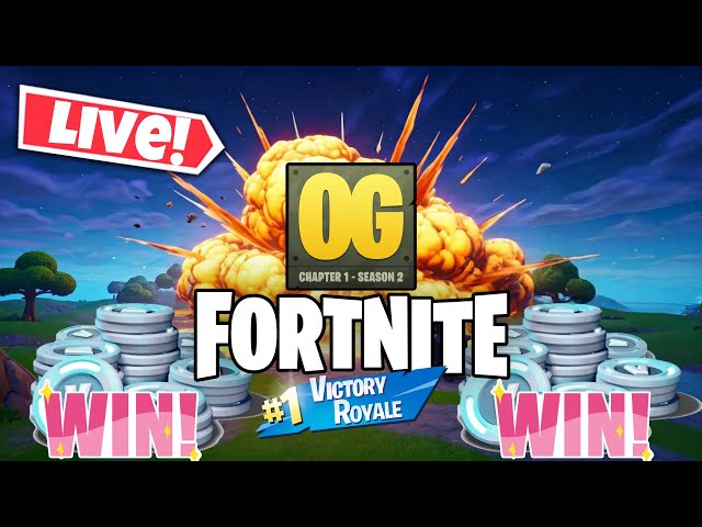 🔴LIVE! - OG CHAPTER 1 SEASON 2 in FORTNITE! (WIN A DUB) OG SEASON 2 BP GIVEAWAY!