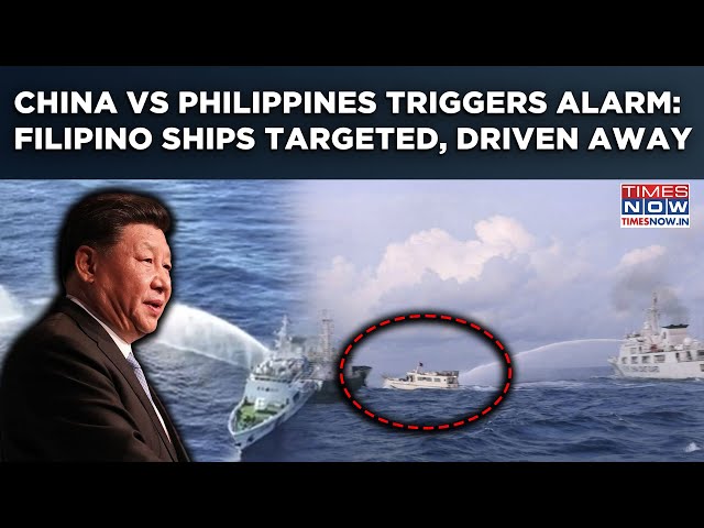 China vs Philippines Faceoff Triggers Alarm | Watch Xi’s Forces Stop, Drive Away Filipino Vessels