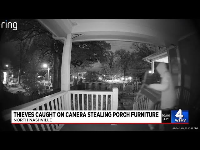 Thieves caught on camera stealing porch furniture