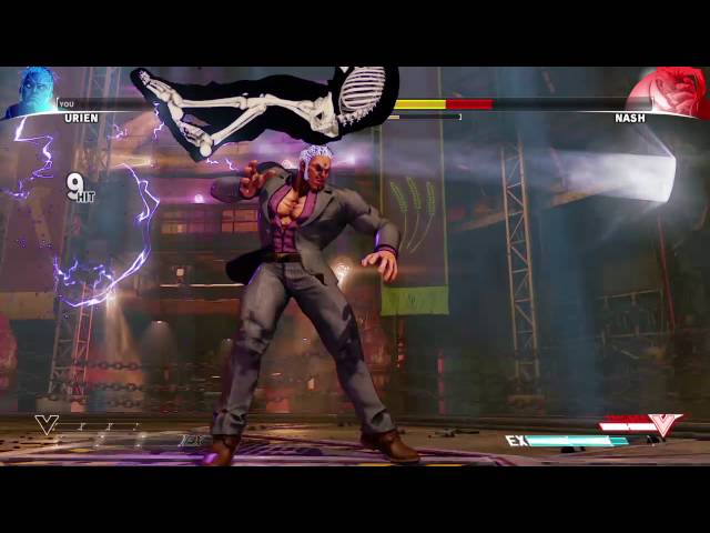 Street Fighter 5: Urien Double Aegis Reflector Juggle