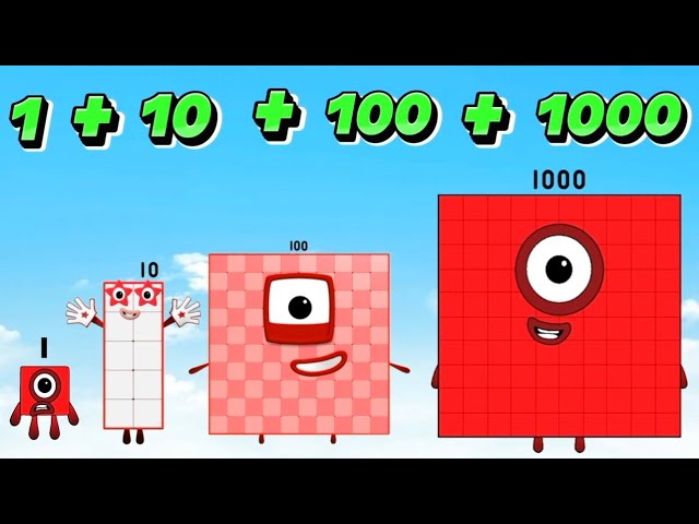 CHECK OUT NUMBERBLOCKS ADDITION OF SMALL TO BIG NUMBERS | LEARN TO ADD GIANT NUMBERS | hello george