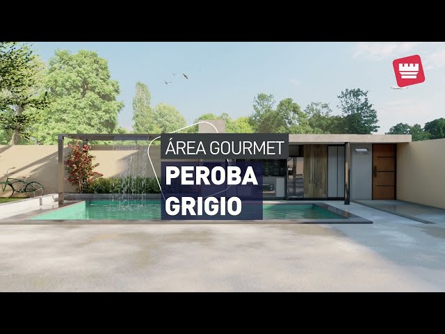 DECORAÇÃO ÁREA GOURMET - PROJETOS DE MODELAGEM 3D PEROBA GRIGIO