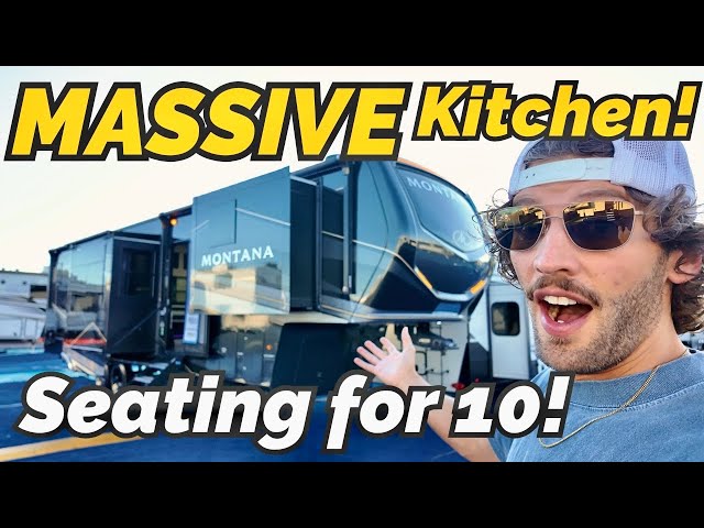 MASSIVE front kitchen fifth wheel RV with full time RVing features! 2025 Keystone Montana 3795FK