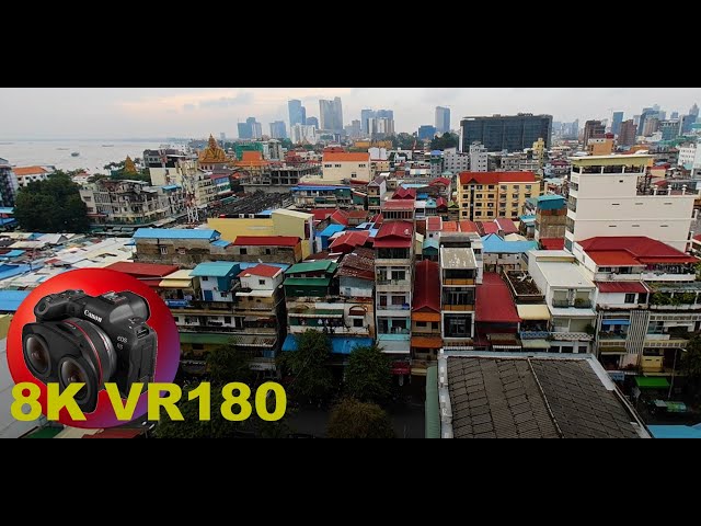 ROOFTOP Sun and Moon Urban Hotel PHNOM PENH Cambodia 8K 4K VR180 3D (Travel Videos ASMR Music)