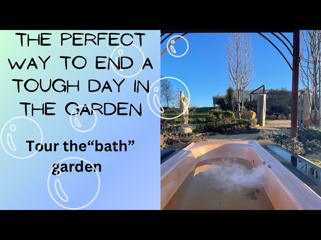 Make your own hot tub / jacuzzi!  In a serene outdoor bathroom garden! 🪴