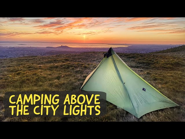 Wild Camping Alone Above The City Lights // Pentland Hills