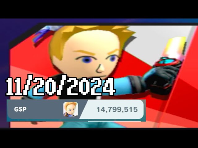 This is Mii Swordfighter at 14,799,515 GSP (Super Smash Bros Ultimate)