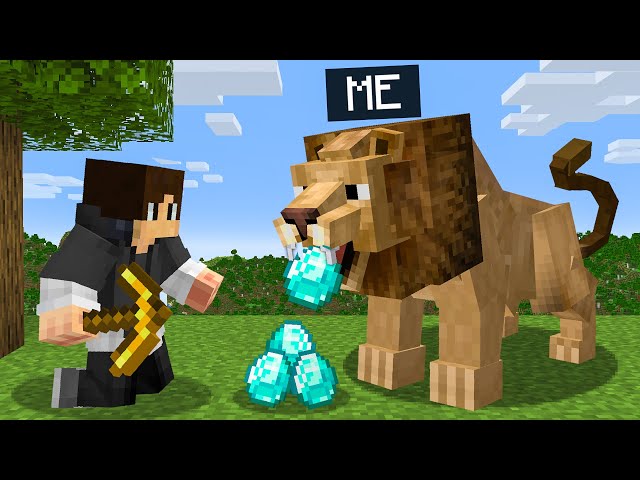 Playing as a HELPFUL Lion in Minecraft