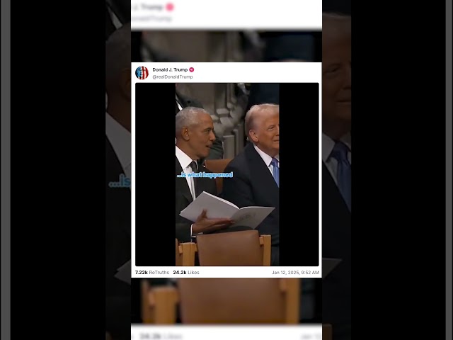 Trump posts AI lip reading of himself and Obama