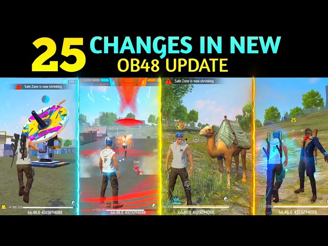 TOP 25 CHANGES IN THE NEW OB48 UPDATE | ADVANCE SERVER | GARENA FREE FIRE