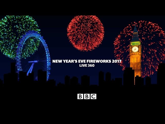 London Fireworks 2016 / 2017 - New Year's Eve Fireworks (4k 360 video) - BBC One