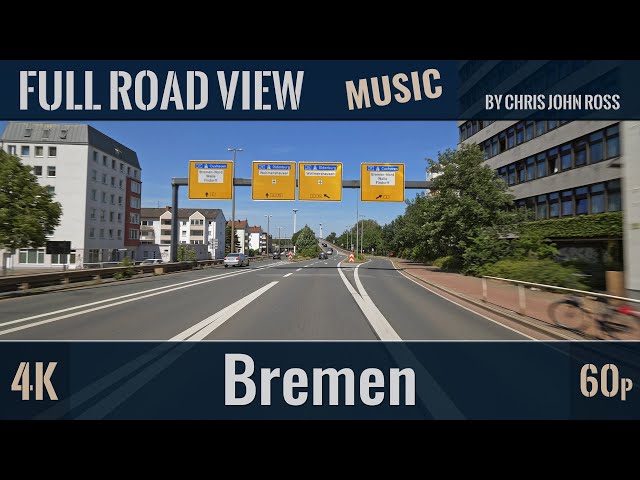 Bremen, Germany: Mitte, Woltmershausen - Hochstraße Breitenweg, Lankenauer Höft - 4K - Music Roads