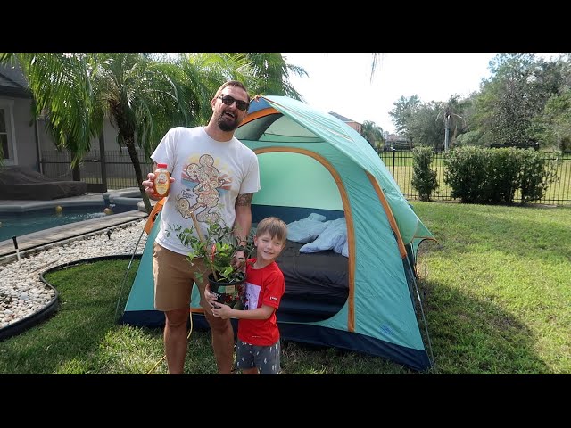 Exploring The Historic Winter Park Farmer's Market & Backyard Camping! First Time Tent Camping!