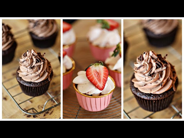 The BEST Chocolate and Strawberry Cupcake Recipes