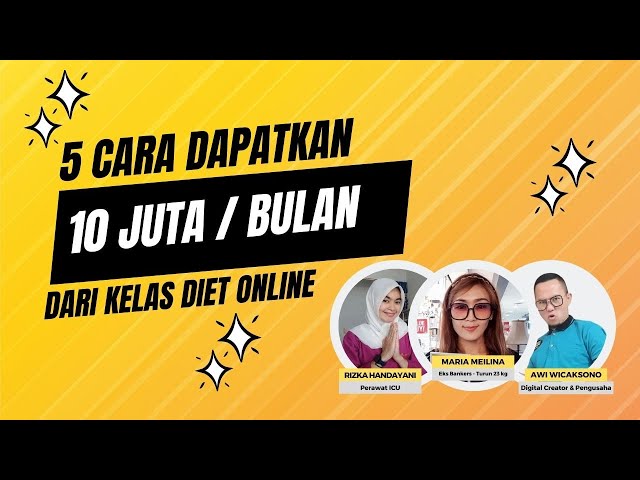 10 Juta Sebulan Dari Bisnis Kelas Diet Online