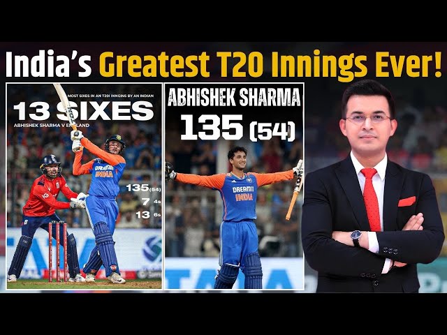 IND vs ENG: Abhishek Sharma smashed 135 (54) & registered the highest ever score for India in T20I!