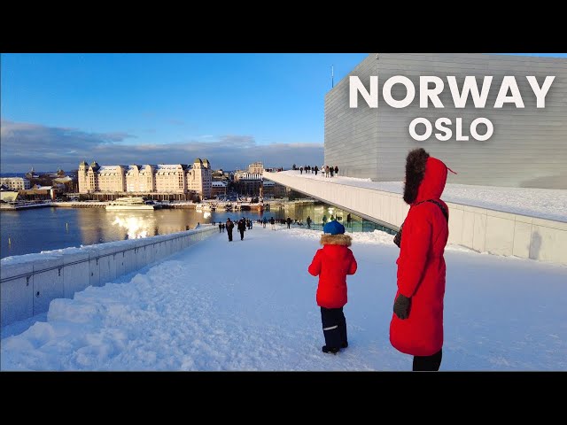 4K Oslo, Norway 🇳🇴 2024 Winter Walk | Explore Heart of the City | Oslo Opera House Walking Tour