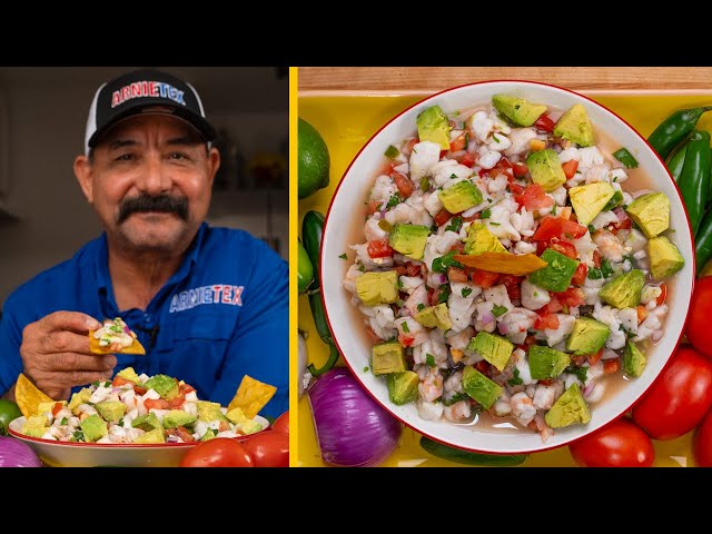 How to Make FRESH CEVICHE South Texas Style (Gulf Shrimp & Halibut Recipe)