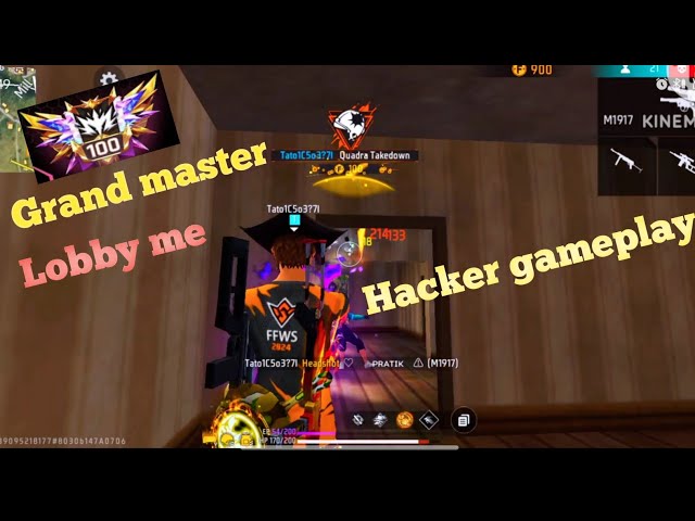 IMPOSSIBLE 🍷🗿 # Grandmaster lobby me hacker#ff #freefire #freefireclips