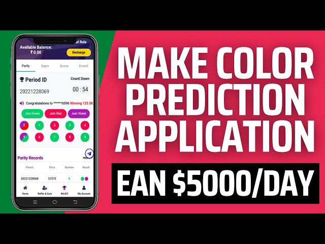 how to make color prediction App || make color prediction game || color and number prediction App