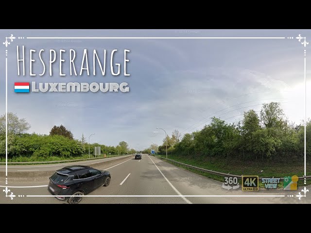 20.72km Cessange Driving in #Luxembourg with #streetview | 360VR