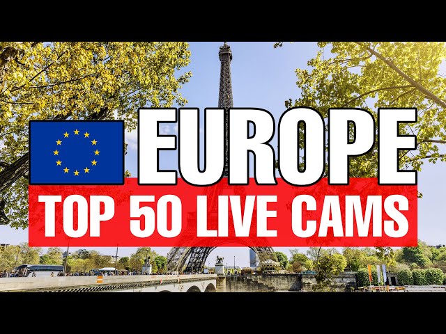 🔴 50 TOP LIVE CAMS from Europe with Jazz relaxing Music ☕ | SkylineWebcams