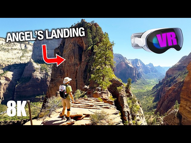 Angels Landing Hike: VR Travel Zion National Park - 8K 3D 180 (FULL)