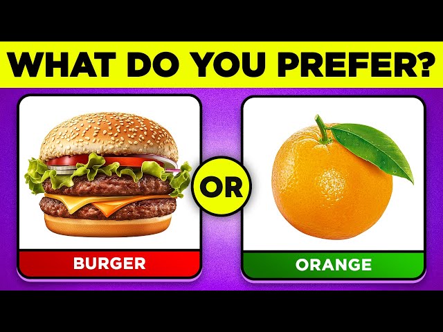 What Do You Prefer? JUNK Food vs HEALTHY Food 🍔🥗 Food Edition Quiz