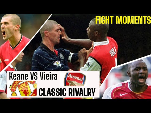 Roy Keane vs Patrick Vieira Classic Rivalry MAN UNITED VS ARSENAL Moments