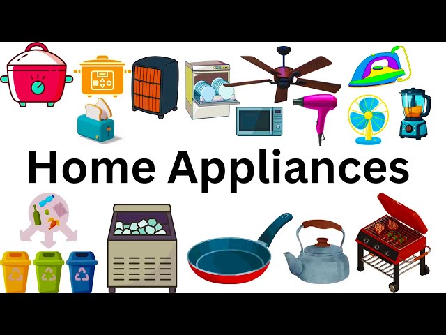 Home Appliances | ENGLISH | HOUSHOLD | VOCABULARY | APPLIANCES NAME WITH PICTURE