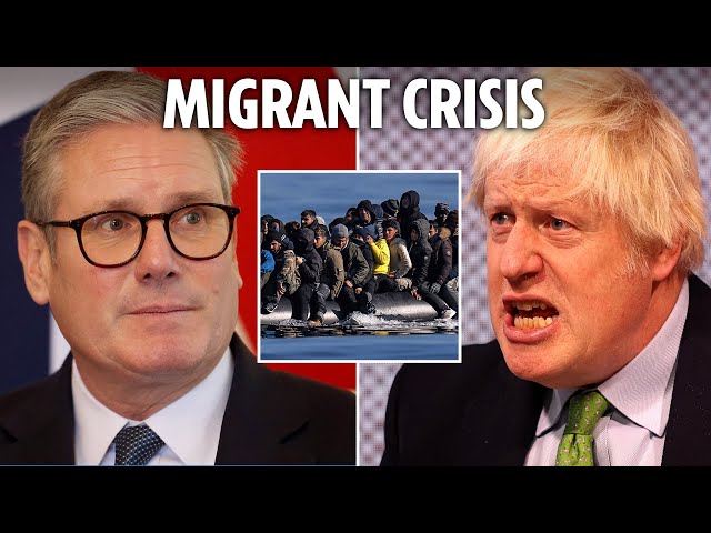 ‘It’s transparent racism!’ Boris blasts Keir over migrants & demands Rwanda plan is resurrected