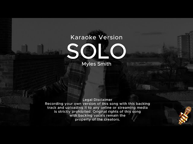 Myles Smith - Solo (Karaoke Version)