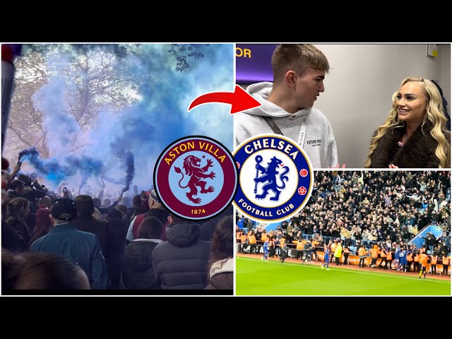 SITTING IN A BOX, PYROS & CRAZY COMEBACK in Aston Villa vs Chelsea