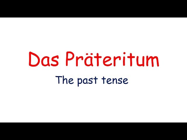 Das Präteritum /German for beginners / Learn German /