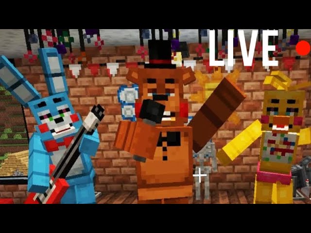 BUILDING A FNAF PIZZIERA IN MINECRAFT *LIVE*