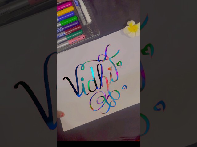 Vidhi #calligraphy #explore #name #letter #trending #love #style #shorts #video #art #vidhi #yt #new