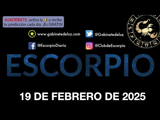 Horóscopo Diario - Escorpio - 19 de Febrero de 2025.