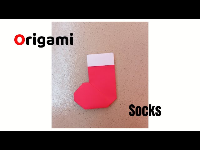 Easy DIY Paper Christmas Socks. How to make Origami Christmas Socks