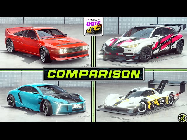 Asphalt Unite | Kimera EVO37 vs Mach-E vs E-T Perf vs ID.R | Comparison