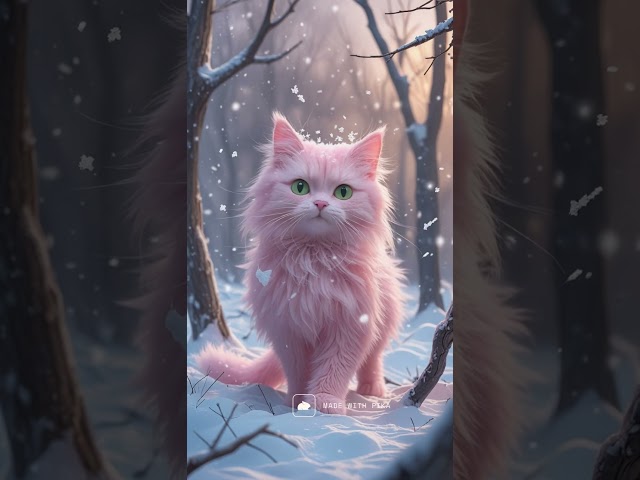 Pink Cat or Fluffy Kitten What's the Best Pet for You? #animalshorts #short