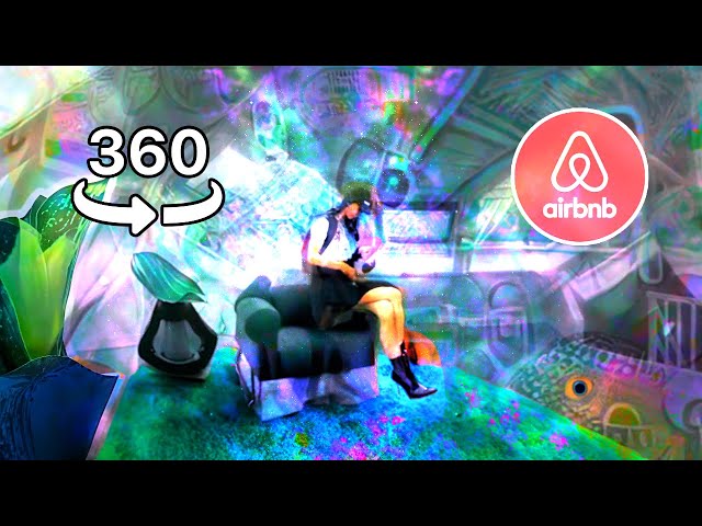 360° Trippy Airbnb Waiting Room & Psychedelic Visuals 4K 60FPS