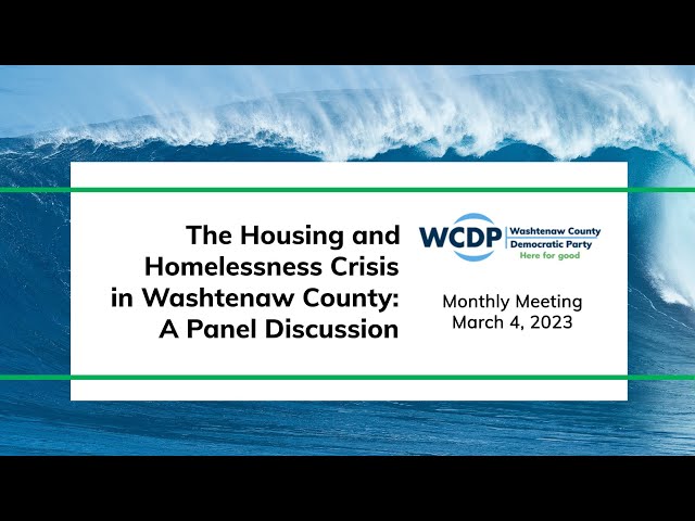 WCDP Meeting: The Housing and Homelessness Crisis in Washtenaw County