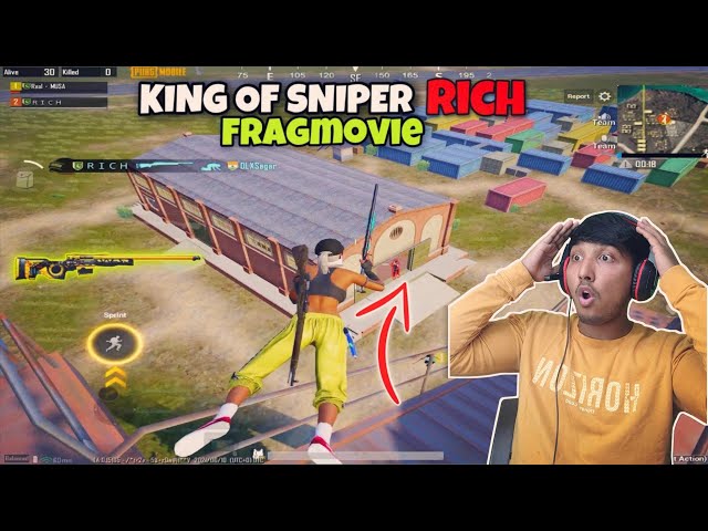 World's Greatest Sniper Fragger Of All Time Pubg Rich Best Moments in Pubg Mobile 😱