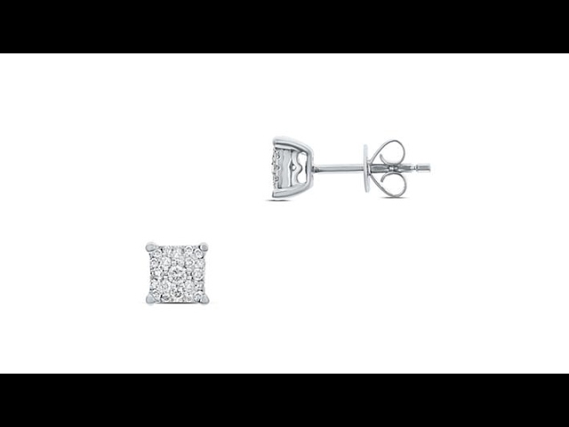 Diamond Couture 14K 0.25ctw Diamond Princess Studs