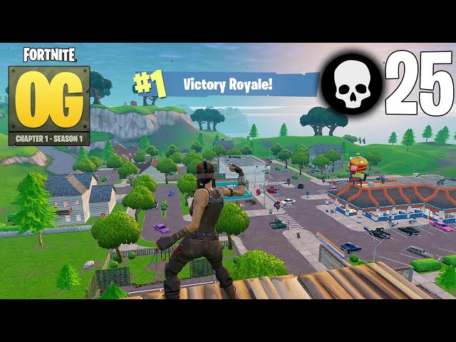 25 Elimination Solo Vs Squads Win Gameplay (Fortnite OG Chapter 1 Season 1)